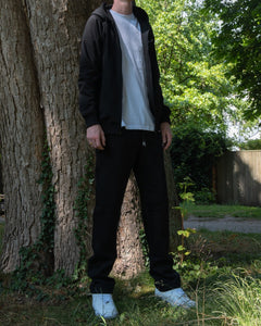 Burned Joggingpak zwart overall zip hoodie vest