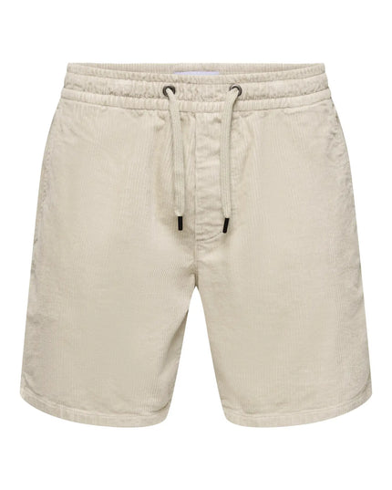 Only & Sons Tel Cordshorts in Beige