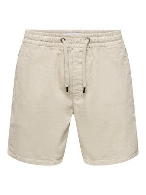 Only & Sons Tel Cordshorts in Beige
