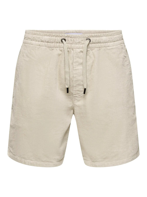 Only & Sons Tel Cordshorts in Beige