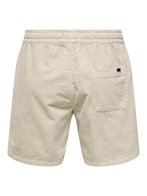 Only & Sons Tel Cordshorts in Beige