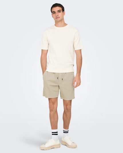 Only & Sons Tel Cordshorts in Beige
