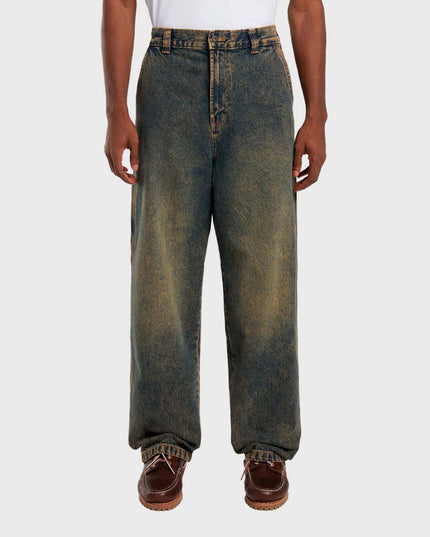 Madison Denim Baggy Jeans Overdye Brown Wash