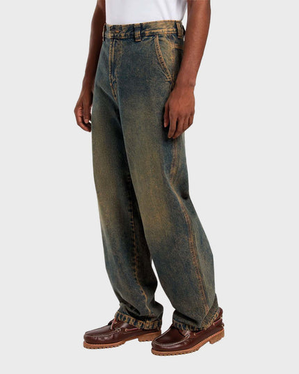 Madison Denim Baggy Jeans Overdye Brown Wash