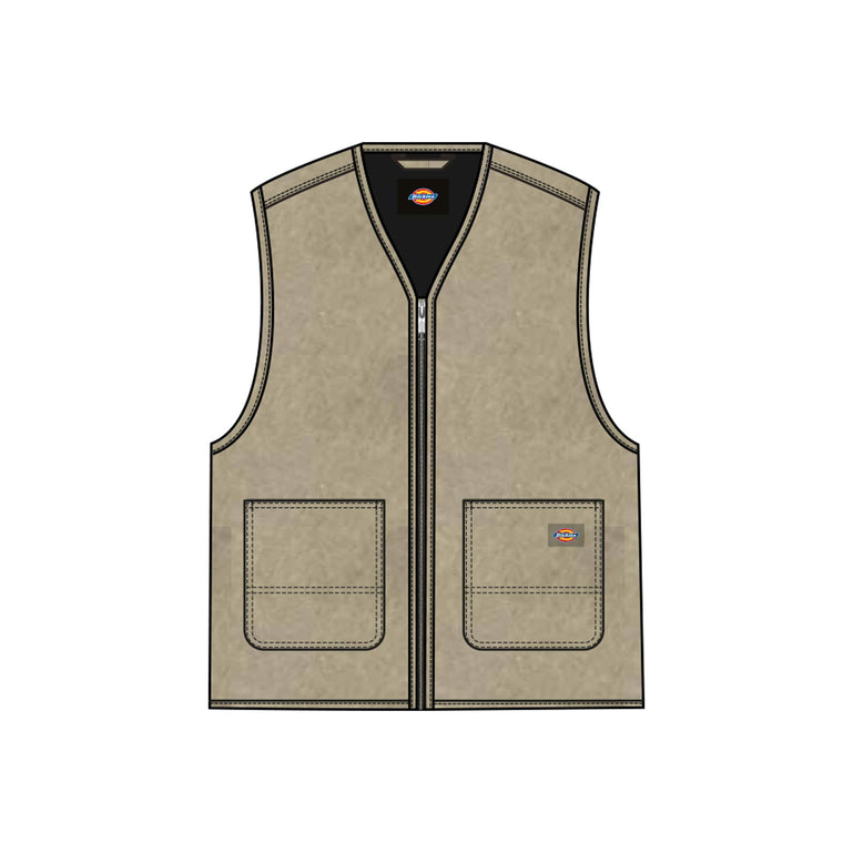 Dickies Canvas Summer Vest Desert Sand