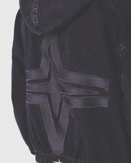 Project X Paris Denim Vest Donkerblauw achteraanzicht