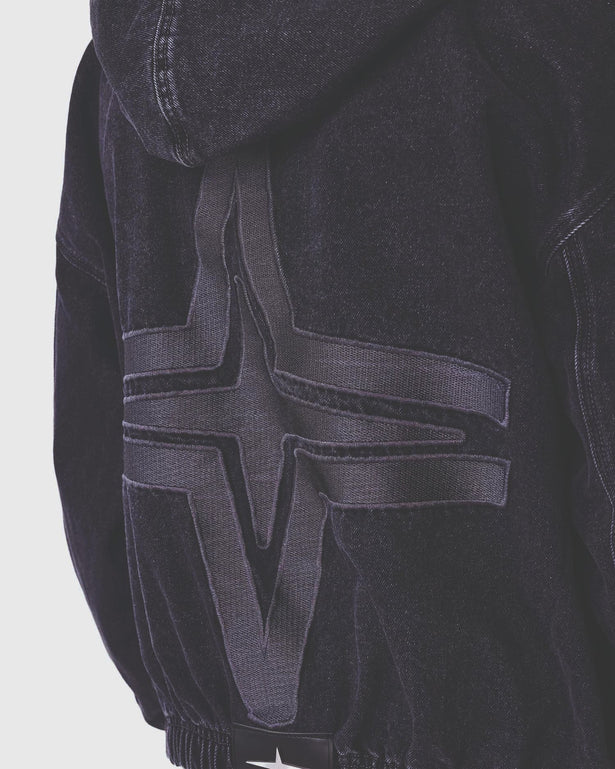 Project X Paris Denim Vest Donkerblauw achteraanzicht