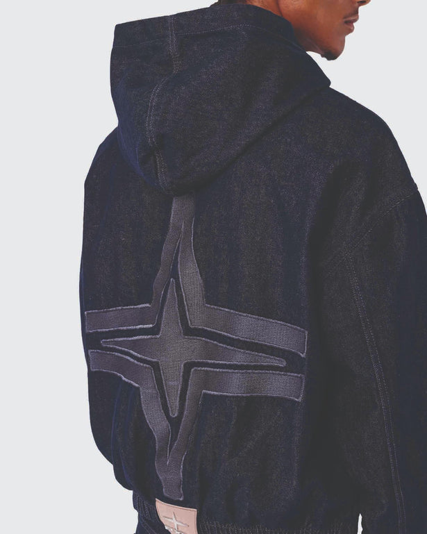 Project X Paris Denim Vest Donkerblauw achteraanzicht 