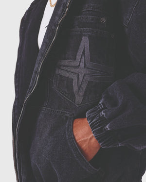 Project X Paris Denim Vest Donkerblauw handen in zakken