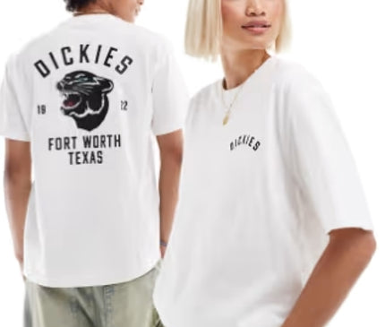 Dickies Panther Kurzarm-T-Shirt Weiß