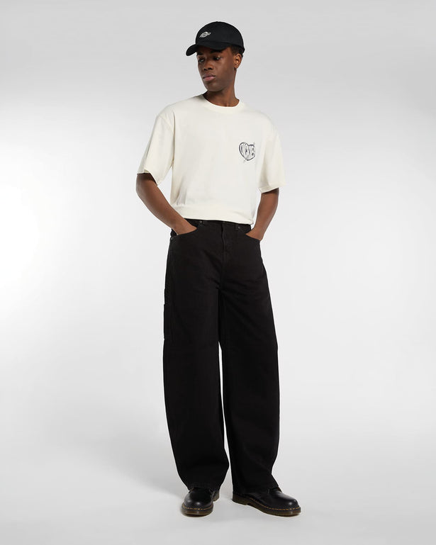 Dickies 998 Baggy Barrel Carpenter Lange Broek Zwart model streetwear 