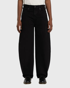 Dickies 998 Baggy Barrel Carpenter Lange Broek Zwart vooraanzicht model onderkant