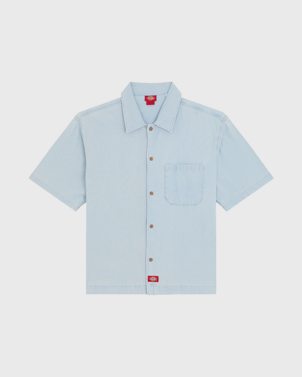 Dickies Denim Shirt SS Lichtblauw vooraanzicht los