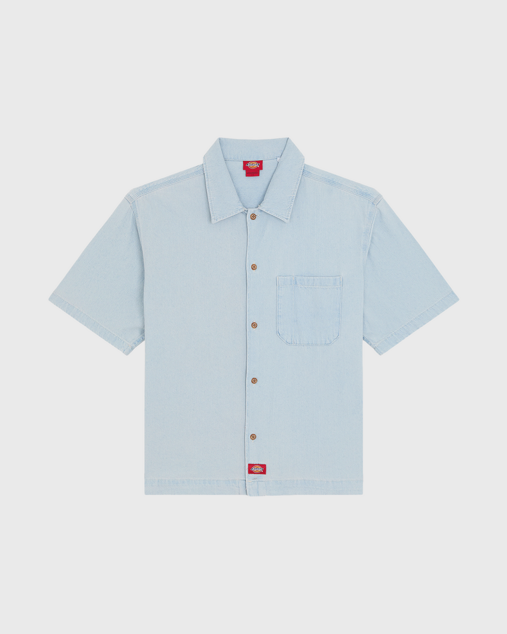 Dickies Denim Shirt SS Lichtblauw vooraanzicht los