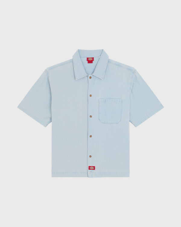 Dickies Denim Shirt SS Lichtblauw vooraanzicht los