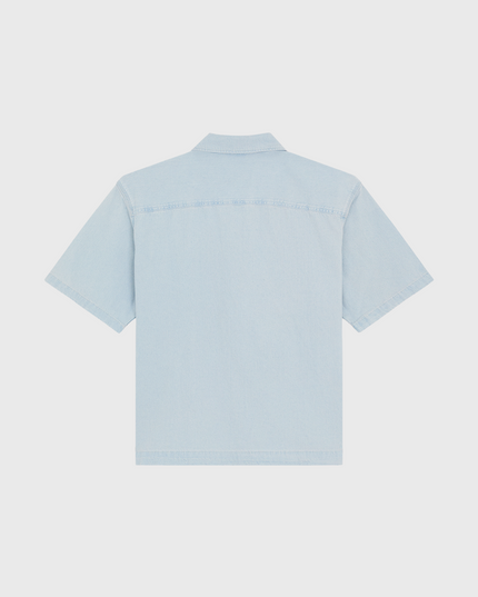 Dickies Denim Shirt SS Lichtblauw achterkant rug los