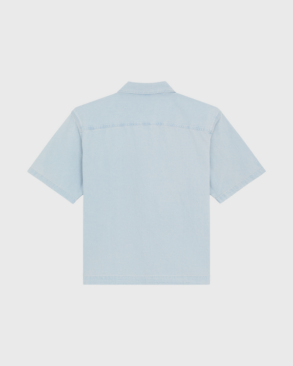 Dickies Denim Shirt SS Lichtblauw achterkant rug los