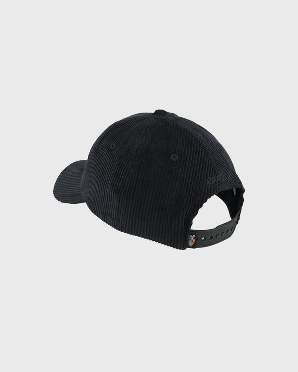 Dickies Hardwick Cap Corduroy Zwart achteraanzicht