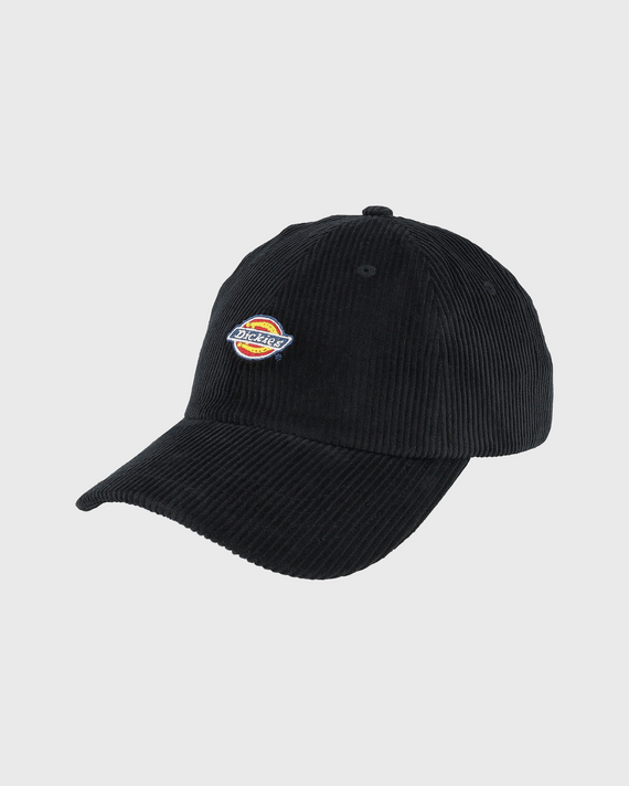 Dickies Hardwick Cap Corduroy Zwart Vooraanzicht 