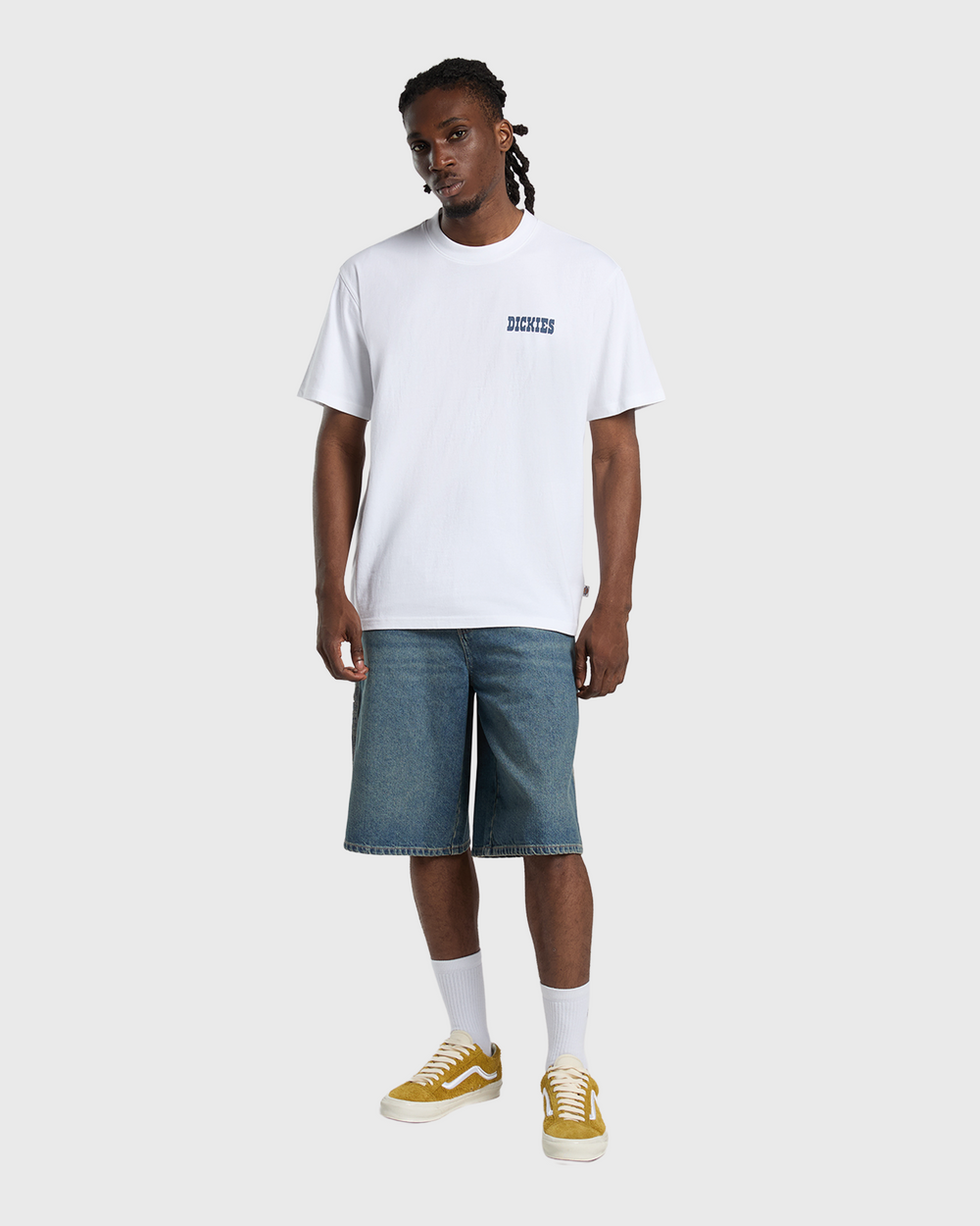 Dickies Loose Short J Khaki Blauw vooraanzicht los 