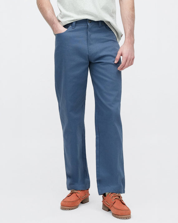 Dickies Wellsville Loose Tapered Twill Pants Indigo voorkant onderkant