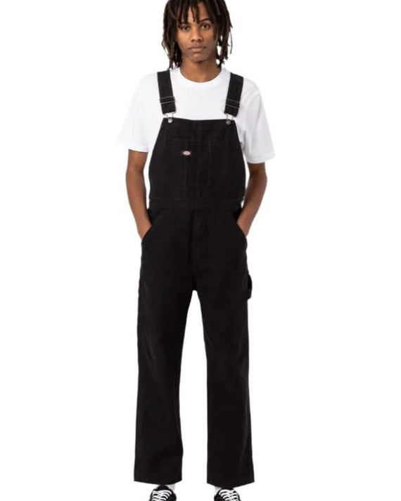 Dickies Duck Canvas Classic Tuinbroek Zwart Full body Model voorkant