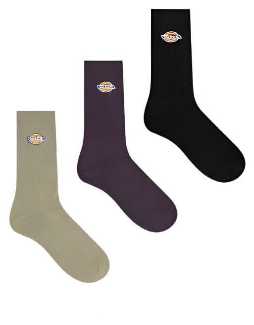 Dickies Valley Grove Sokken 3Pack Zwart Bruin Paars