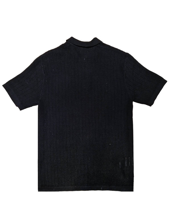 Domi-Half-Zip-Polo-Knit-Black-Achterkant