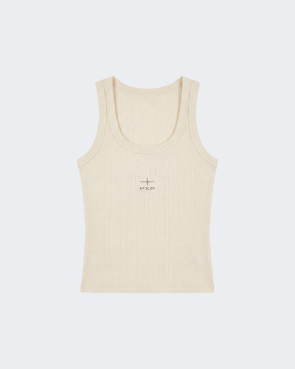 Project X Paris Dames Tank-Top Beige voorkant los