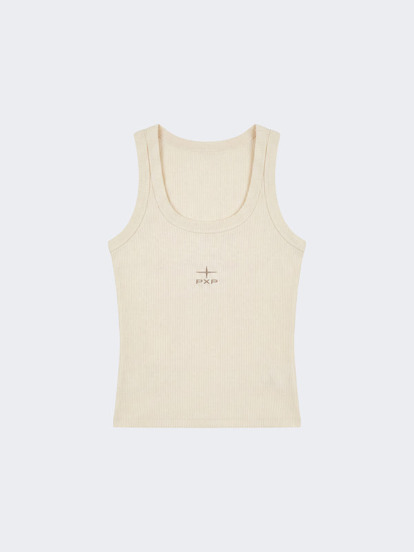 Project X Paris Dames Tank-Top Beige voorkant los