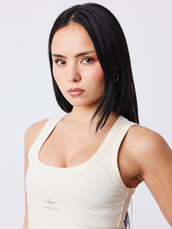 Project X Paris Dames Tank-Top Beige 