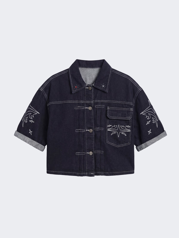 Project X Paris Damen Loose Denim Dunkelblau