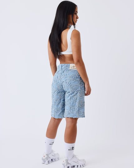 Project X Paris Dames Denim Short Cloudy achterkant short volledige outfit