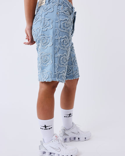 Project X Paris Dames Denim Short Cloudy zijkant broek onderkant