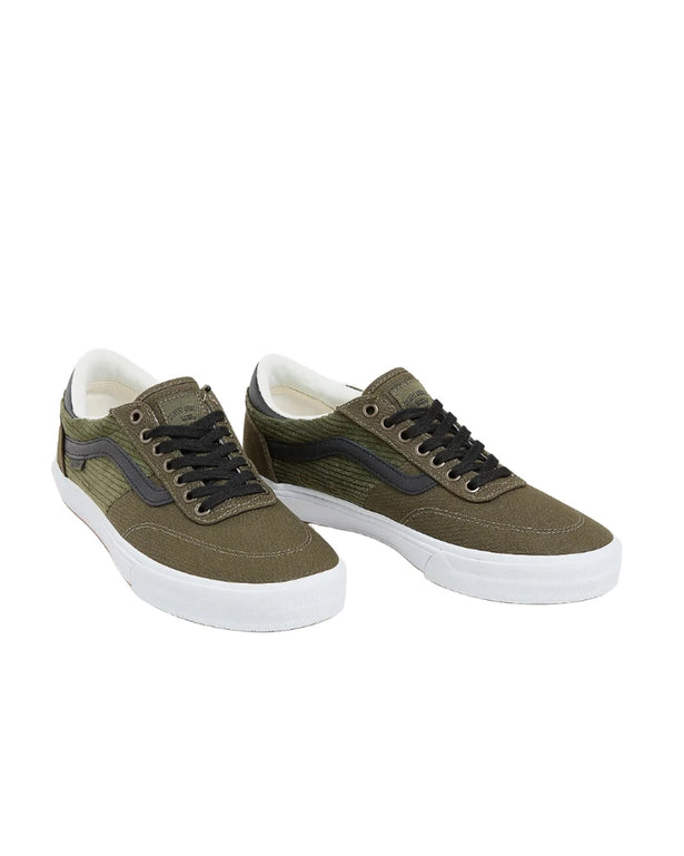 Vans-Gillbert-Crockett-Corduroy-Olive-Black-Two-Shoes-Front