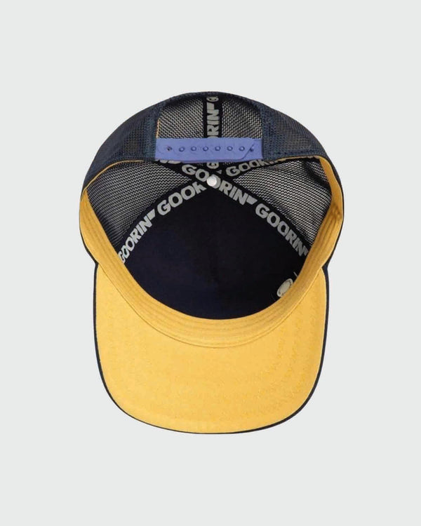 Goorin High Class Corduroy Cap Navy binnen