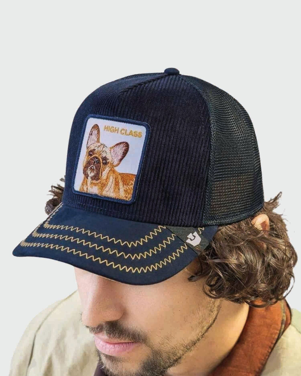 Goorin High Class Corduroy Cap Navy zij
