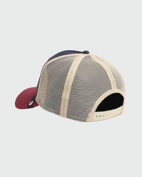 Goorin Rooster Trucker Cap Blauw/Rood achteraanzicht