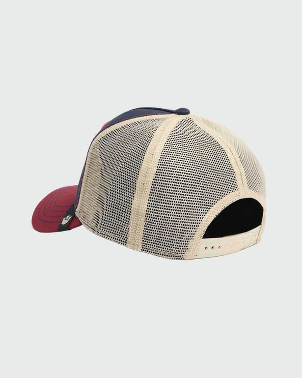 Goorin Rooster Trucker Cap Blauw/Rood achteraanzicht