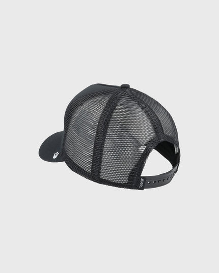 Goorin The Lone Wolf Trucker Cap Zwart achterzijde trucker materiaal