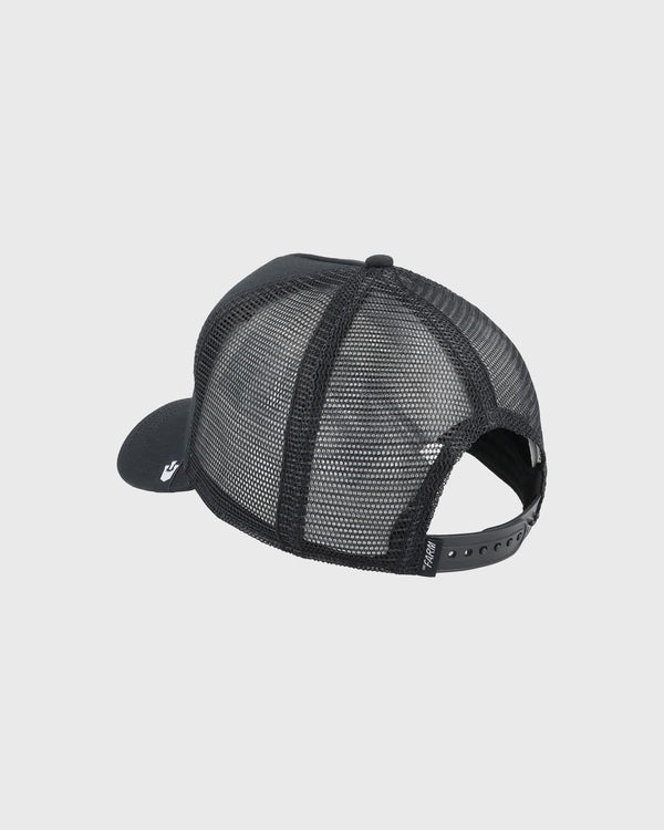 Goorin The Lone Wolf Trucker Cap Zwart achterzijde trucker materiaal