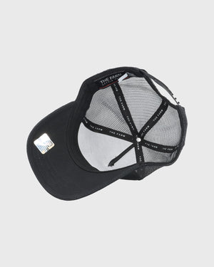 Goorin The Lone Wolf Trucker Cap Zwart onderaanzicht 