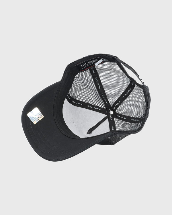 Goorin The Lone Wolf Trucker Cap Zwart onderaanzicht 