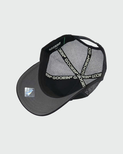 Goorin The Panther Trucker Cap Zwart binnenaanzicht