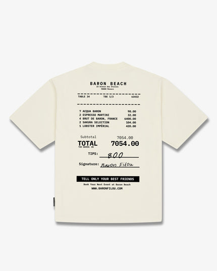 Baron Filou Backprint Baron Beach Bill T-Shirt Crème