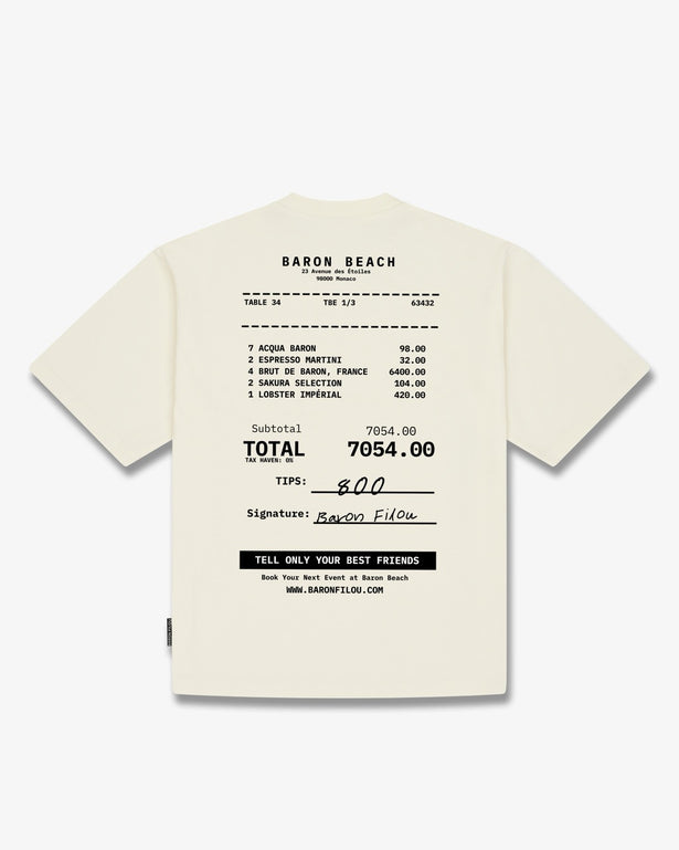Baron Filou Backprint Baron Beach Bill T-Shirt Crème