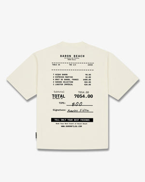 Baron Filou Backprint Baron Beach Bill T-Shirt Crème