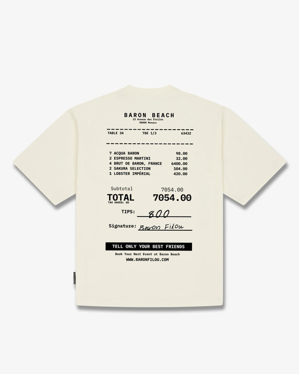 Baron Filou Backprint Baron Beach Bill T-Shirt Crème