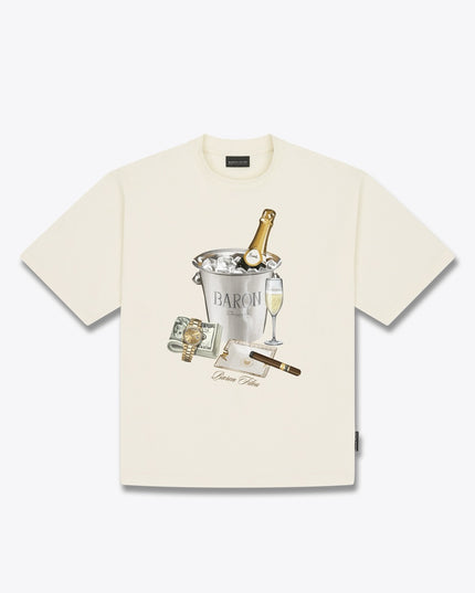 Baron Filou Backprint Baron Beach Bill T-Shirt Crème