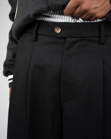 Prohibited Heritage Pleated Pants Zwart